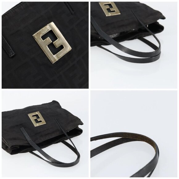 FENDI Zucca Canvas Hand Bag Black Auth ep11239 - Picture 16 of 16